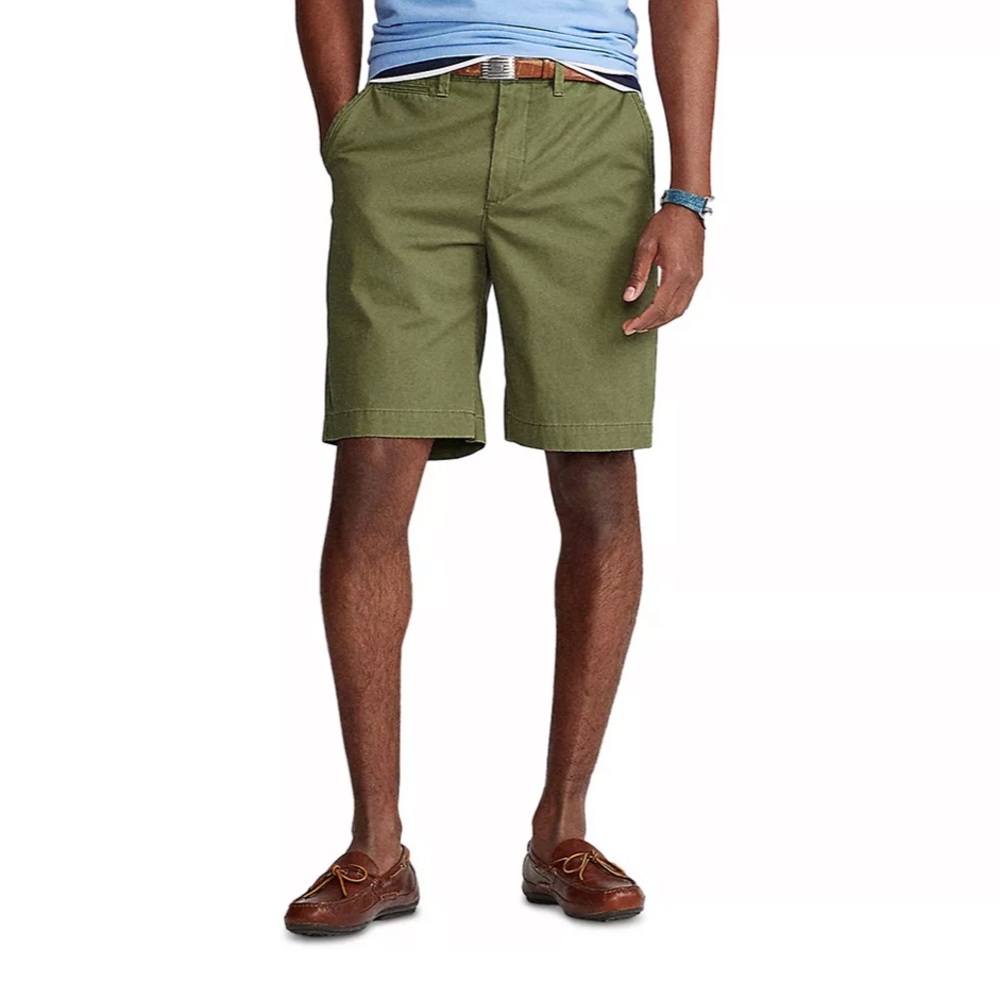 POLO RALPH LAUREN CLASSIC FIT OLIVE GREEN SHORTS